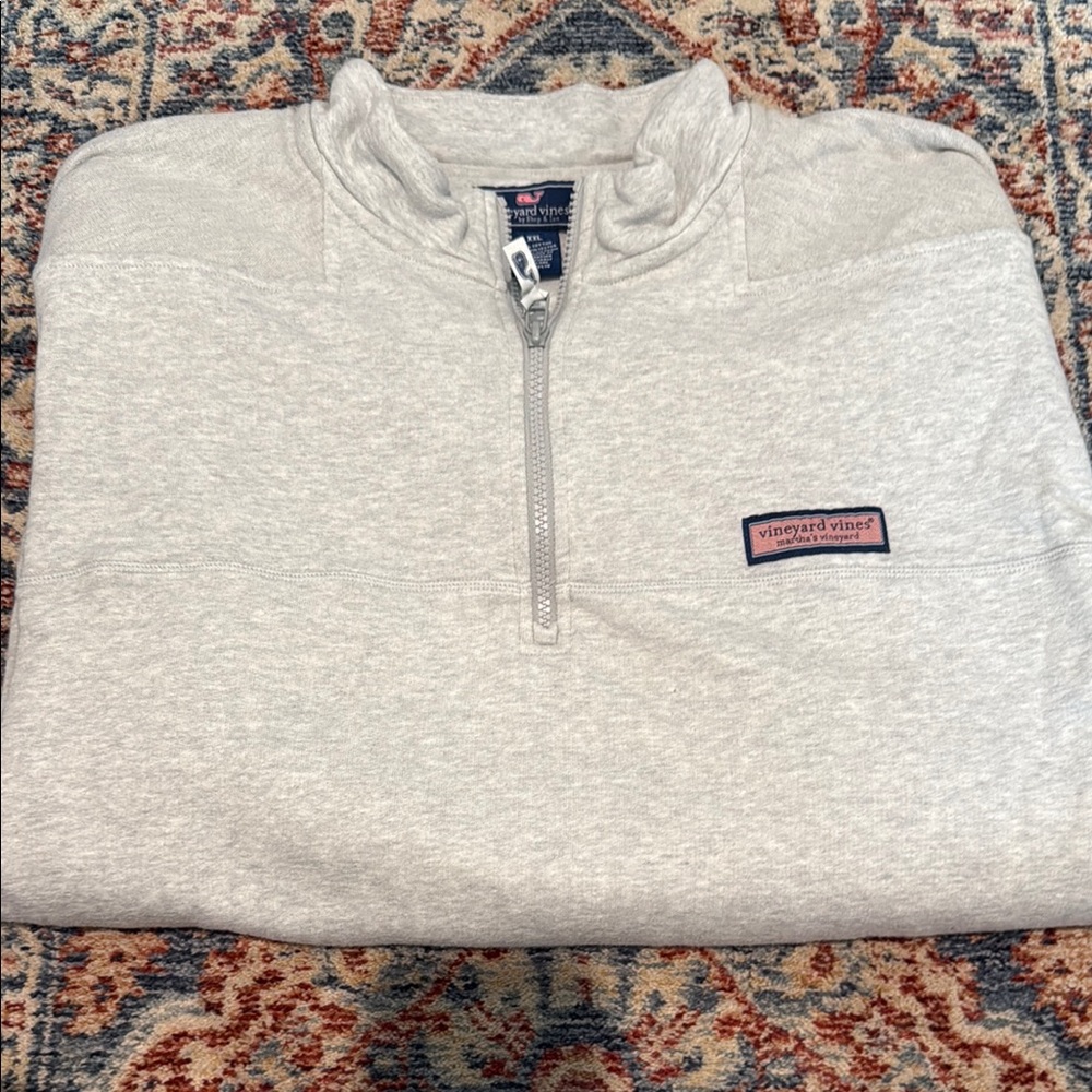 Vineyard Vines Gray Zip Up Sweater Classic Style